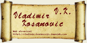 Vladimir Kosanović vizit kartica